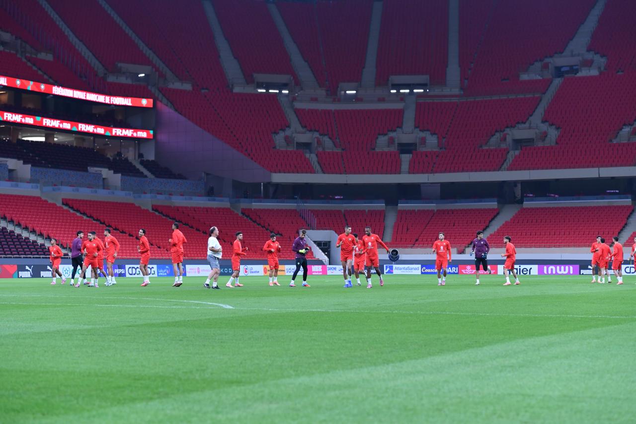 المنتخب الوطني يختتم استعداداته للقاء الكونغو